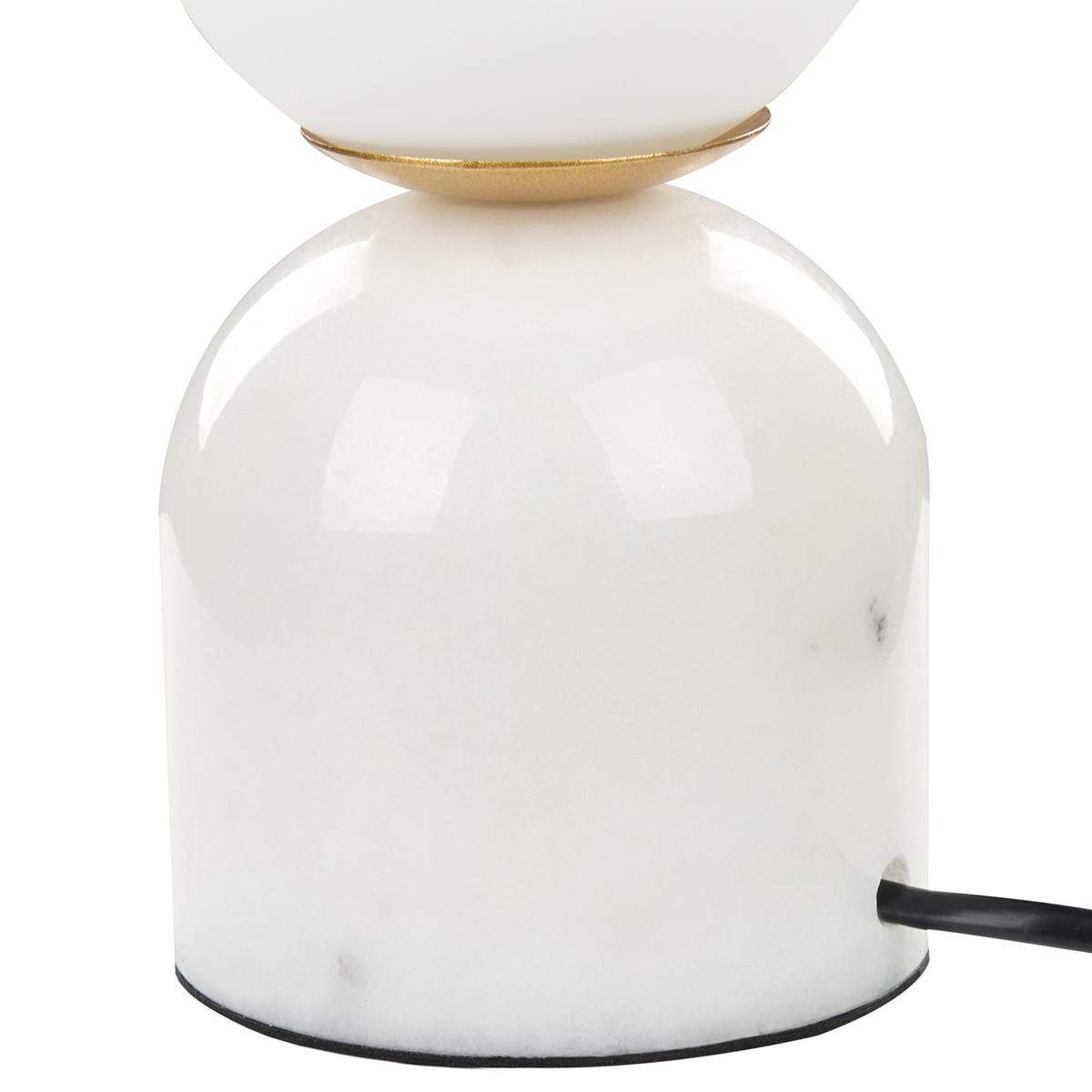 TISCHLAMPE Kiwi 10/10/21 cm - Weiß, Glas (10/10/21cm) - Beliani