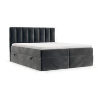 BOXBETT Bari 200/200 cm Anthrazit im Paros Stoff - Anthrazit, Holz/Holzwerkstoff (200/200cm) - AltaBeds