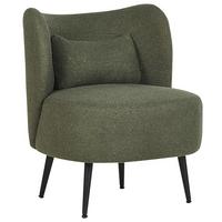 SESSEL BOUCLE Grün Otsby - Grün, Holz/Textil (60/76/55cm) - Beliani