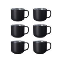 KAFFEETASSEN Jasper Schwarz 240 ml 6er Set - Schwarz, Keramik (0.24L) - Ritzenhoff Breker