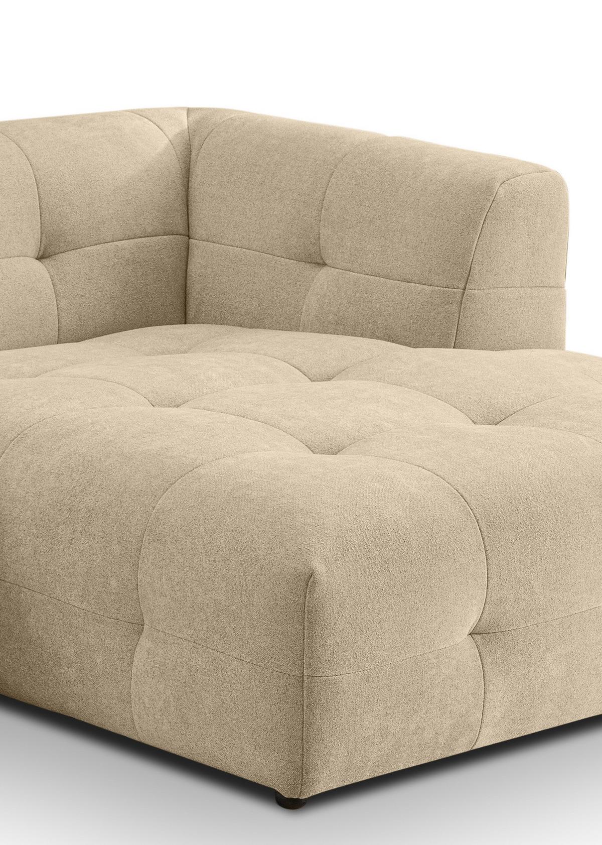 SOFA beige Webstoff 292 x 161 cm, Ecksofa 5-Sitzer, L-Sofa Ottomane rechts - Beige, Holz/Textil (292/161cm) - Inn.Furn