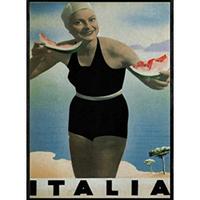 POSTER Frankreich & Italien Treffen Italien A3 Rahmenlos - Klar, Papier (29.7/5/42cm) - Nacnic