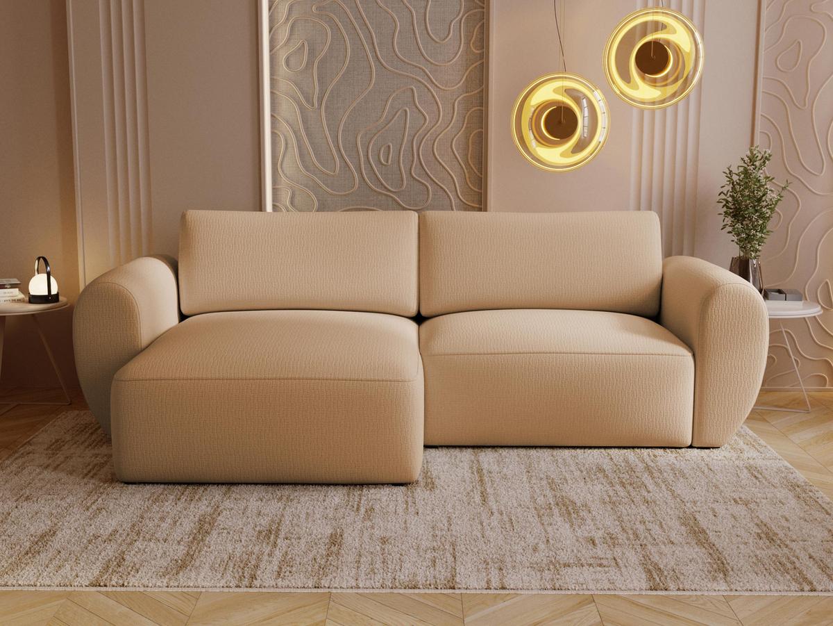 ECKSOFA Suzi - Hellbraun/Schwarz, Holzwerkstoff/Kunststoff (147/261cm) - MIRJAN24