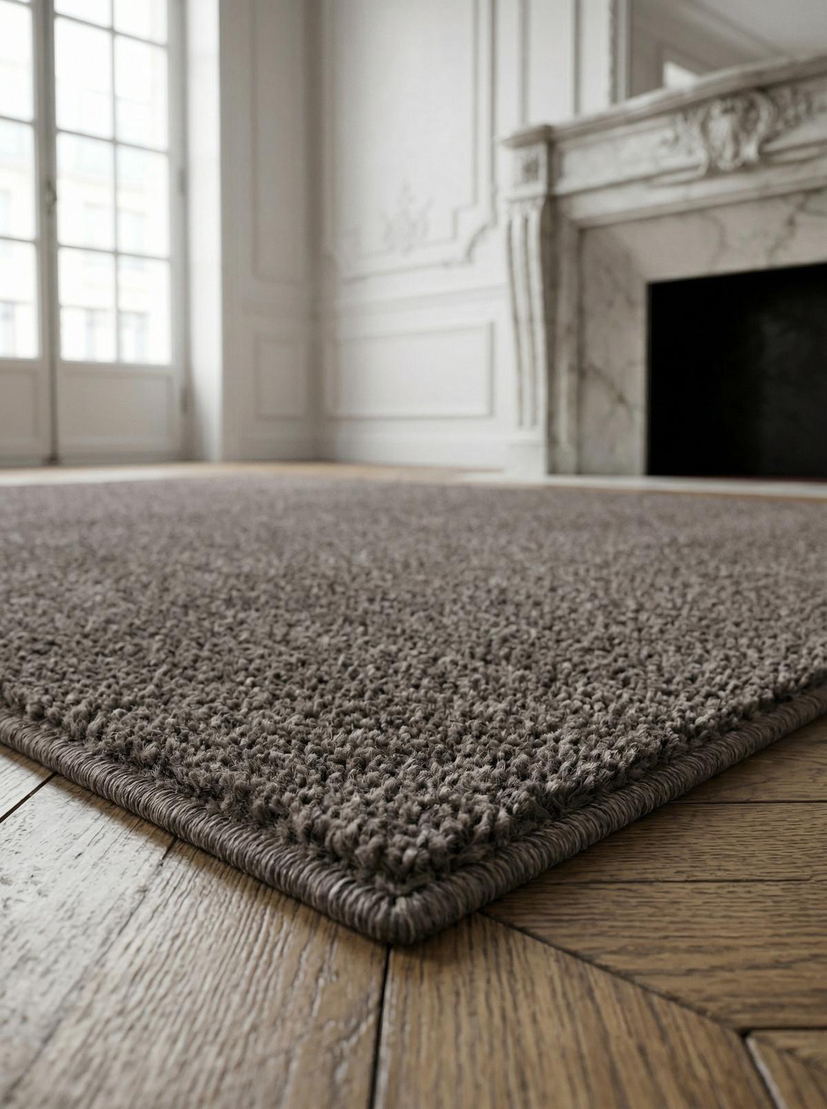 TEPPICH Kurzflor MAIN in Mokka, einfarbig, 60 x 100 cm - Braun, Textil (100/60cm) - KADIMA DESIGN