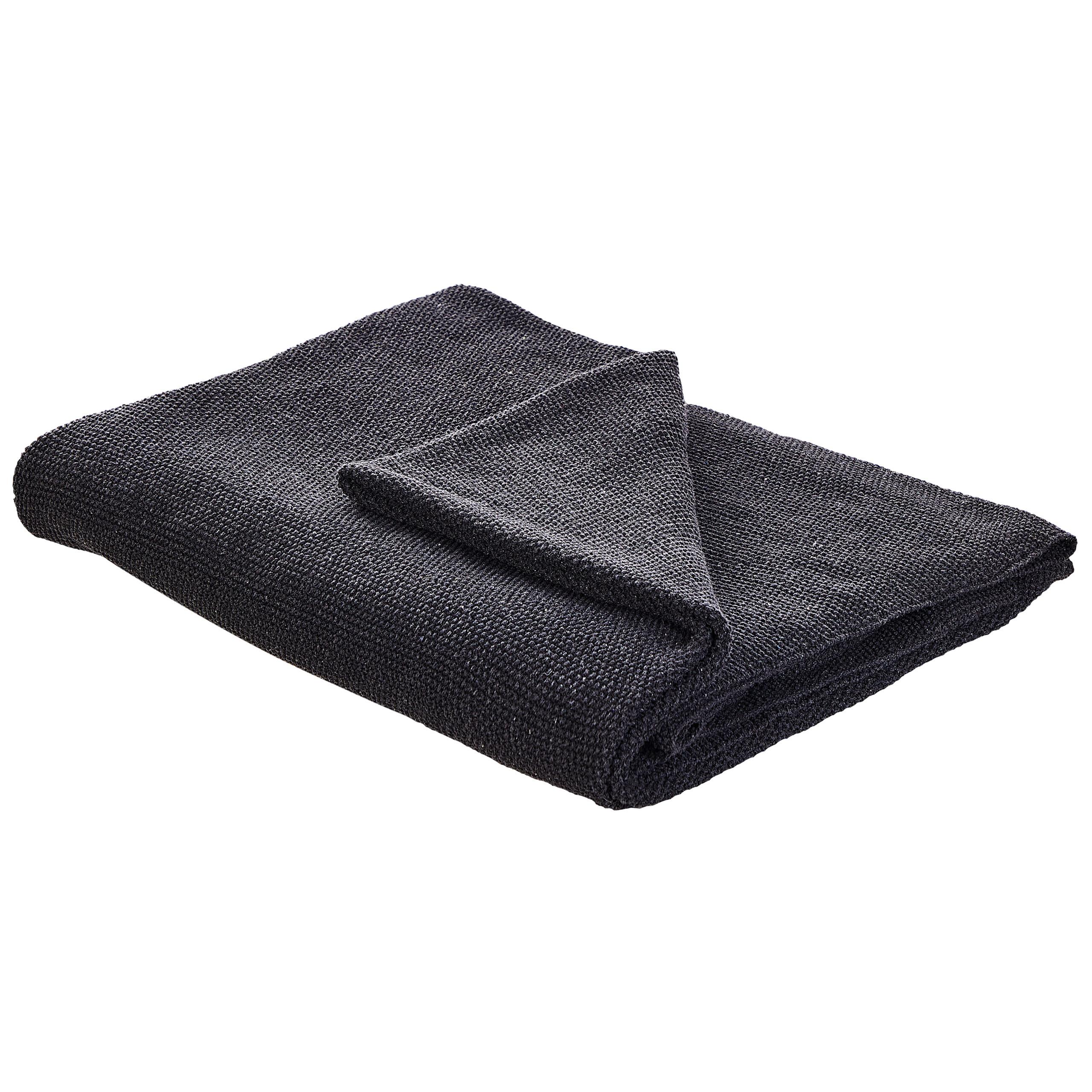 DECKE Grau 130/180 cm Asaka - Grau, Textil (130/180cm) - Beliani