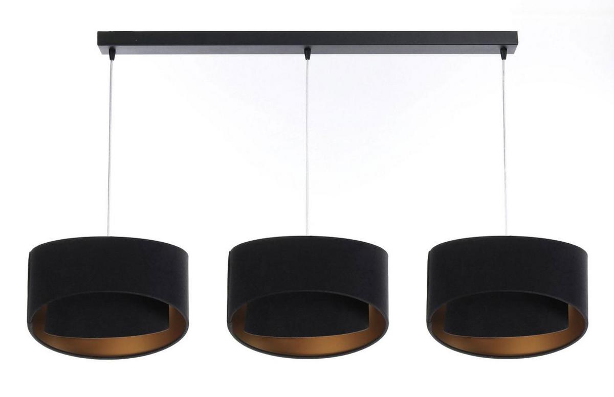 HÄNGELEUCHTE Gold 30/18 cm - Goldfarben/Schwarz, Kunststoff (30/0.3/18cm) - ONZENO
