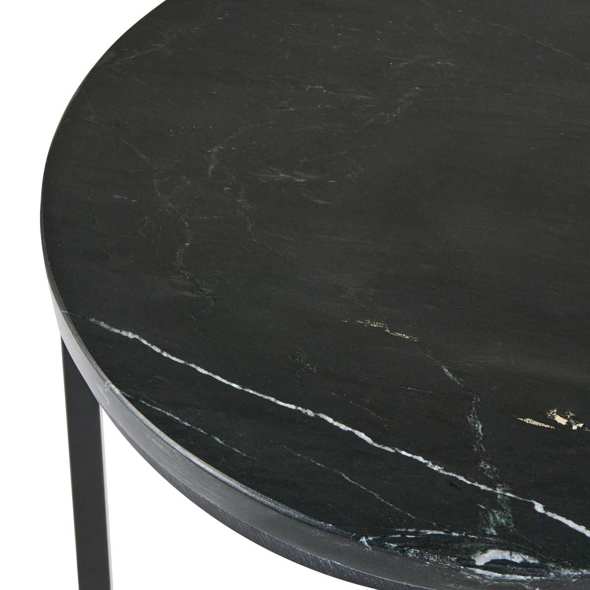 BEISTELLTISCH Marmor Schwarz Tyrell - Schwarz, Keramik (40/40/45cm) - Beliani
