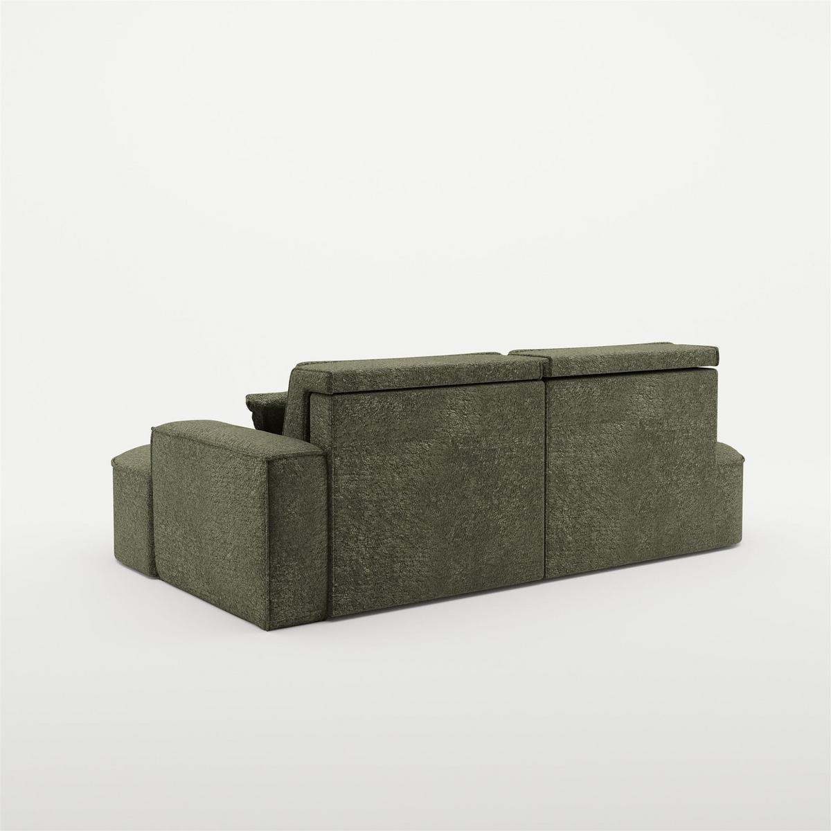 ECKSOFA Venedig Mit Schlaffunktion - Grün, Holzwerkstoff/Textil (278/179cm) - Fun Möbel
