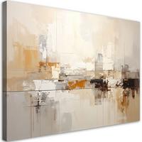 LEINWANDBILD, Beigefarbene moderne Abstrakt - Beige, Textil (45/30cm) - Feeby