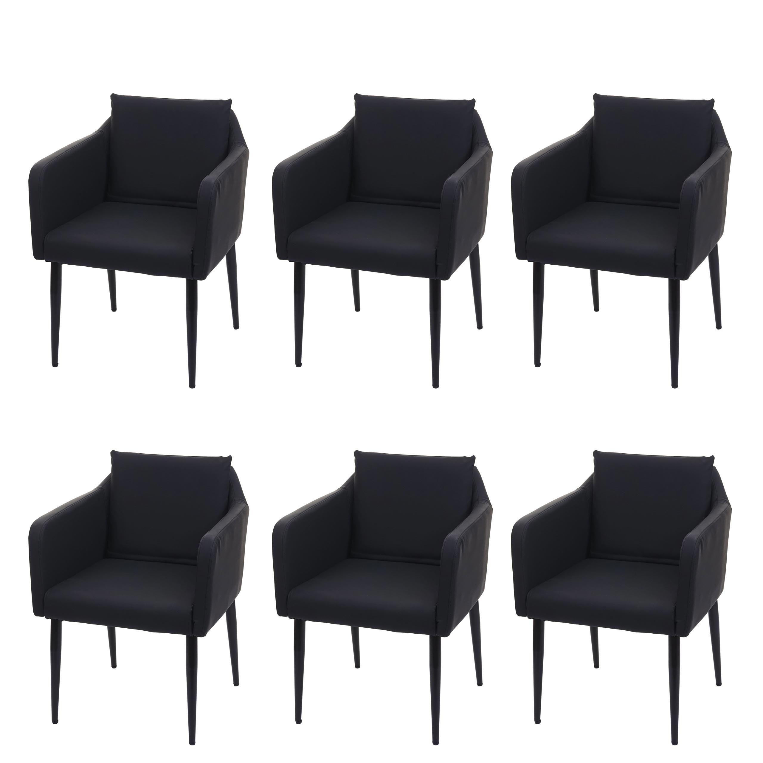 ESSZIMMERSTUHL Schwarz 6er-Set - Schwarz, Textil (60/86/65cm) - MCW