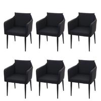 ESSZIMMERSTUHL Schwarz 6er-Set - Schwarz, Textil (60/86/65cm) - MCW