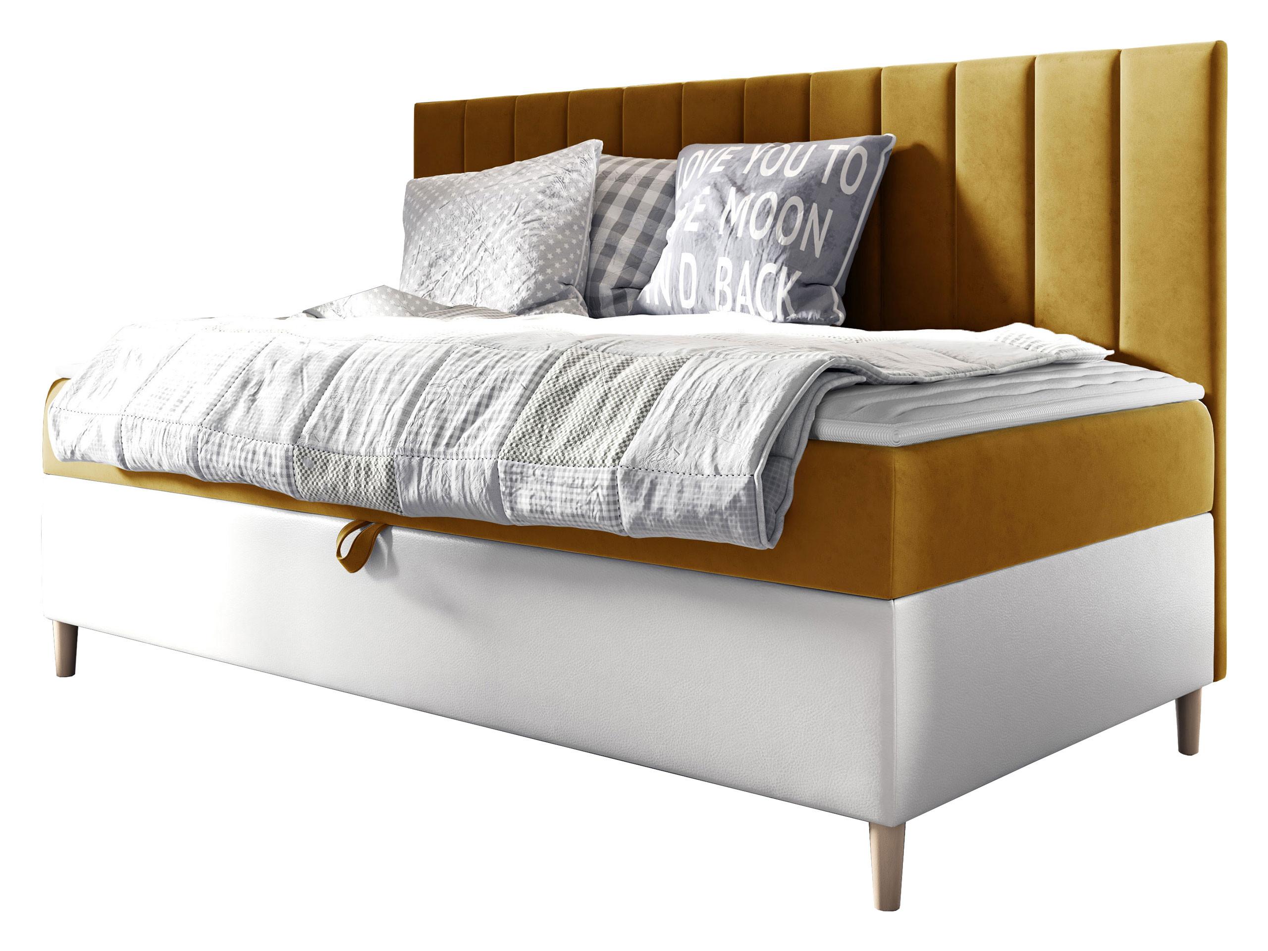 BOXBETT Maja Junior 2 - H3 - Gelb/Weiß, Holz (90/200cm) - MIRJAN24