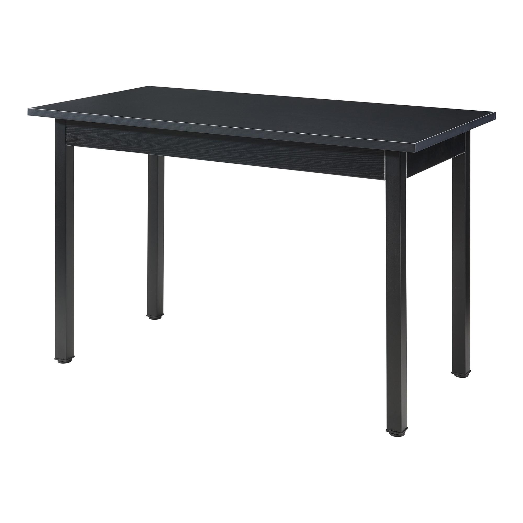 ESSTISCH Den Haag - Schwarz, Holzwerkstoff/Metall (60/120/75cm) - [en.casa]