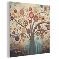 AKUSTIKBILD Baum - Baum des Lebens - Farbe Wandbilder 60x60 cm - Braun, Kunststoff (60/60/0.9cm) - MuchoWow