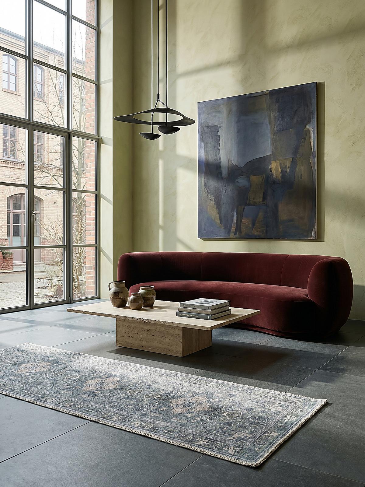 TEPPICH Waschbar HALD, klassisch im Vintage-Stil, Türkis, 60 x 230 cm - Blau, Textil (230/60cm) - KADIMA DESIGN