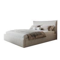 BETT 200x200 - Polsterbett mit Bettkasten und Metallrahmen - Modern Betten - Eleganter Puente-Stoff - Kollektion Rimini - Beige Melange - Beige, Holz/Textil (200/200cm) - Alpi-Möbel