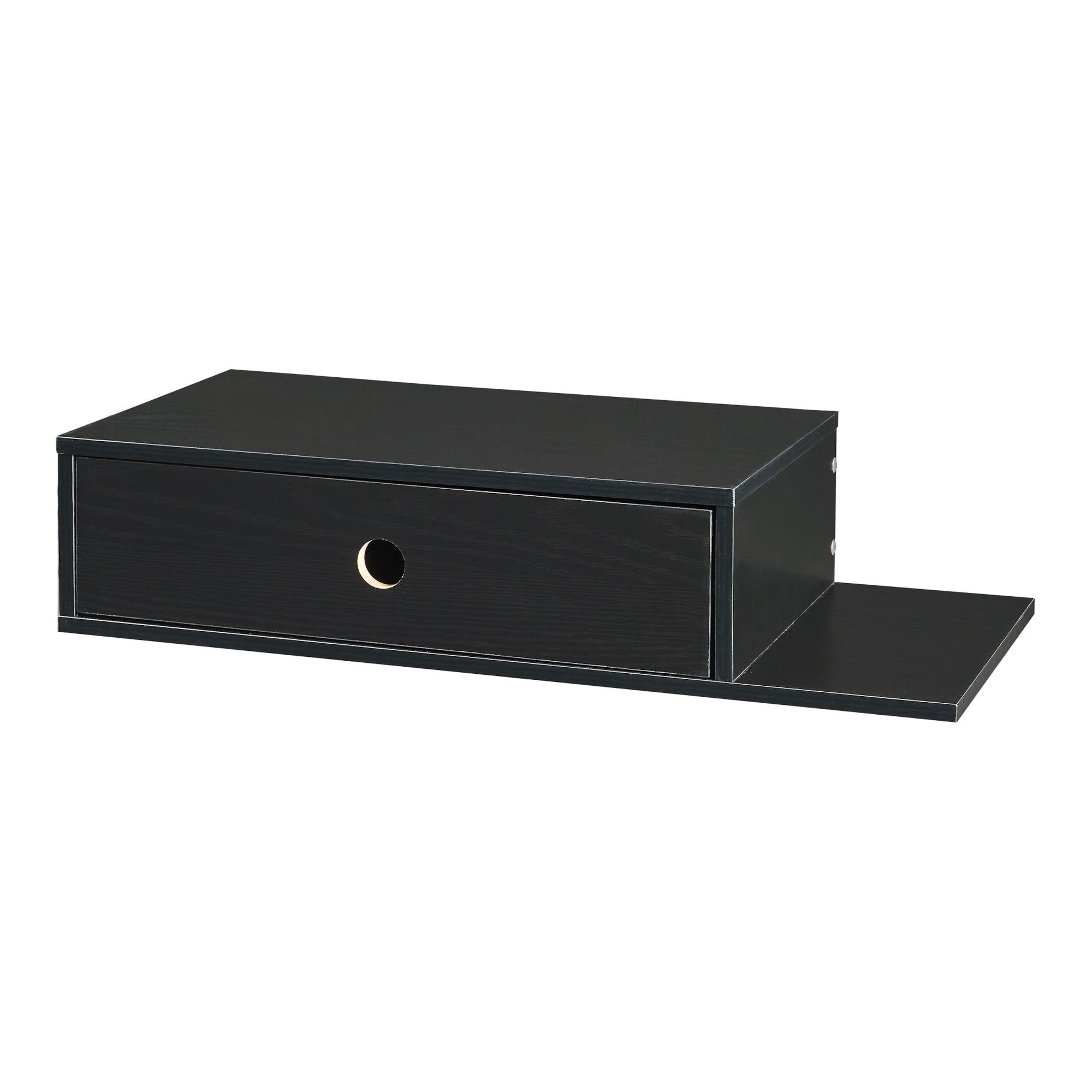 WANDREGAL Stor - Schwarz, Holzwerkstoff (30/15/65cm) - [en.casa]