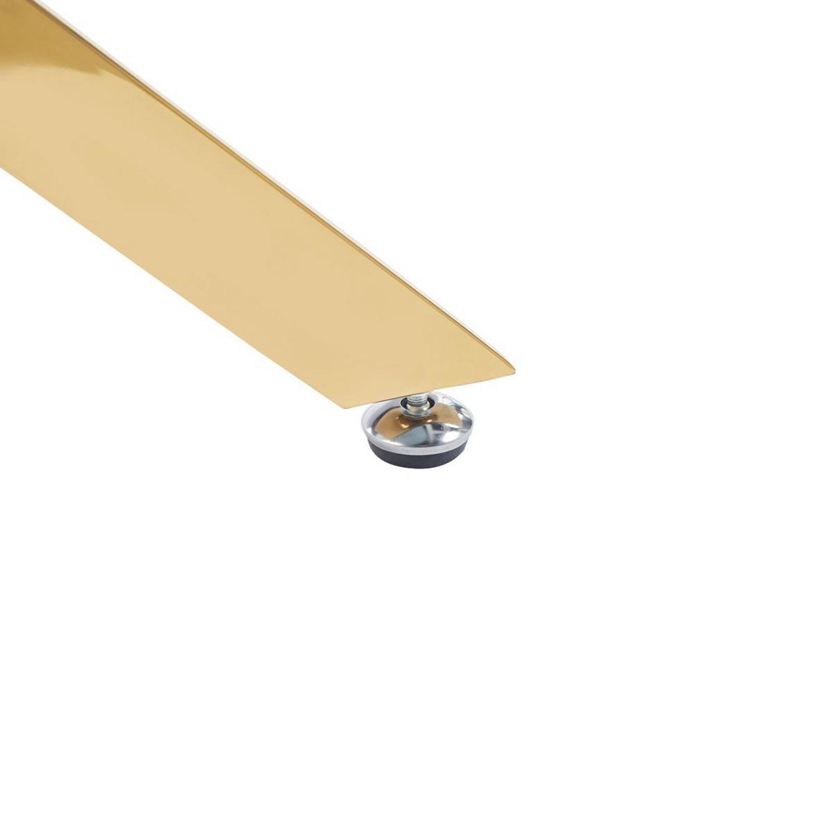 ESSTISCH BELLAGIO mit goldenem Gestell - Goldfarben/Schwarz, Holzwerkstoff (100/100/75cm) - Lookway