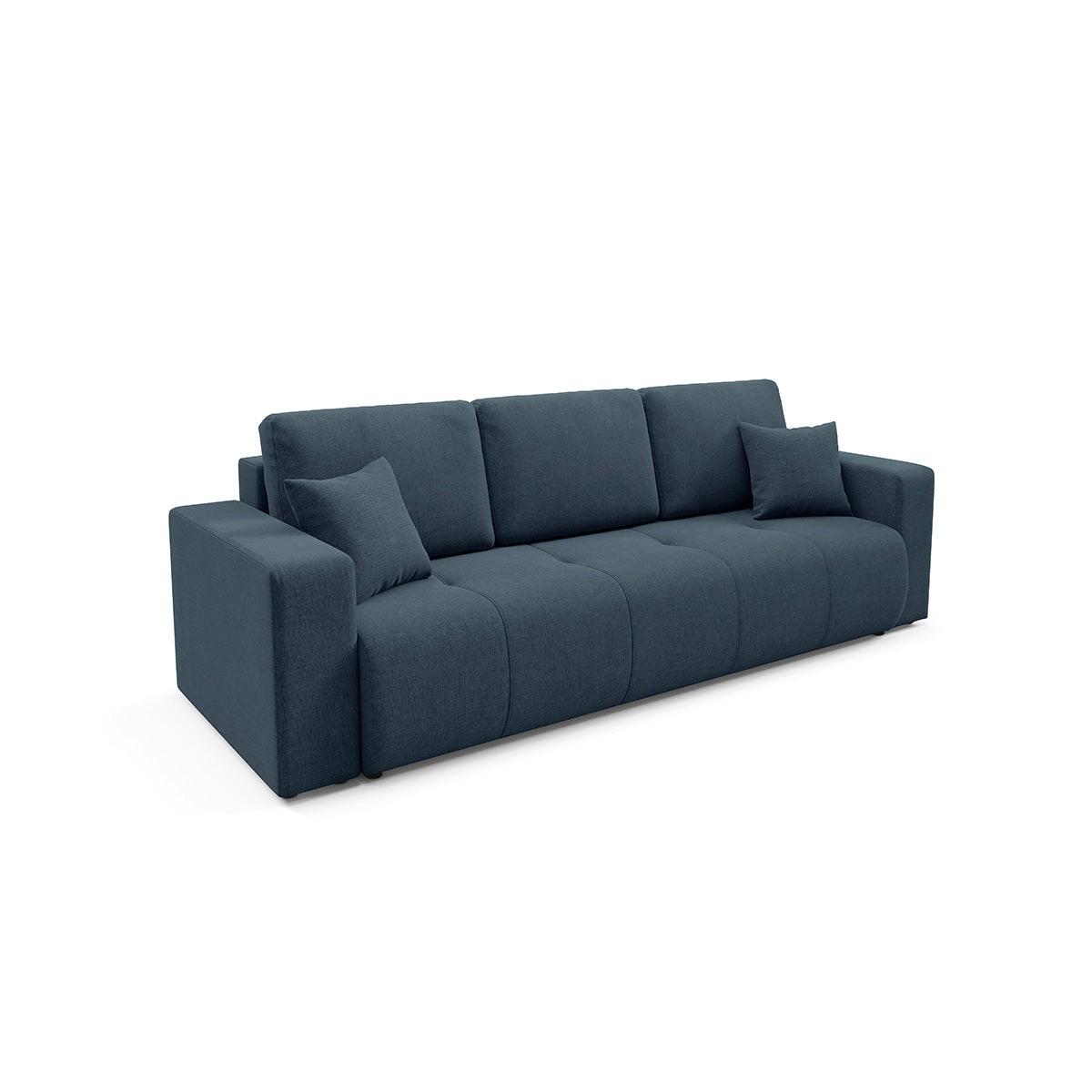 SOFA Giulia 3 Sitzplätze Blau - Blau, Holz (244/82/102cm) - Petits-meubles