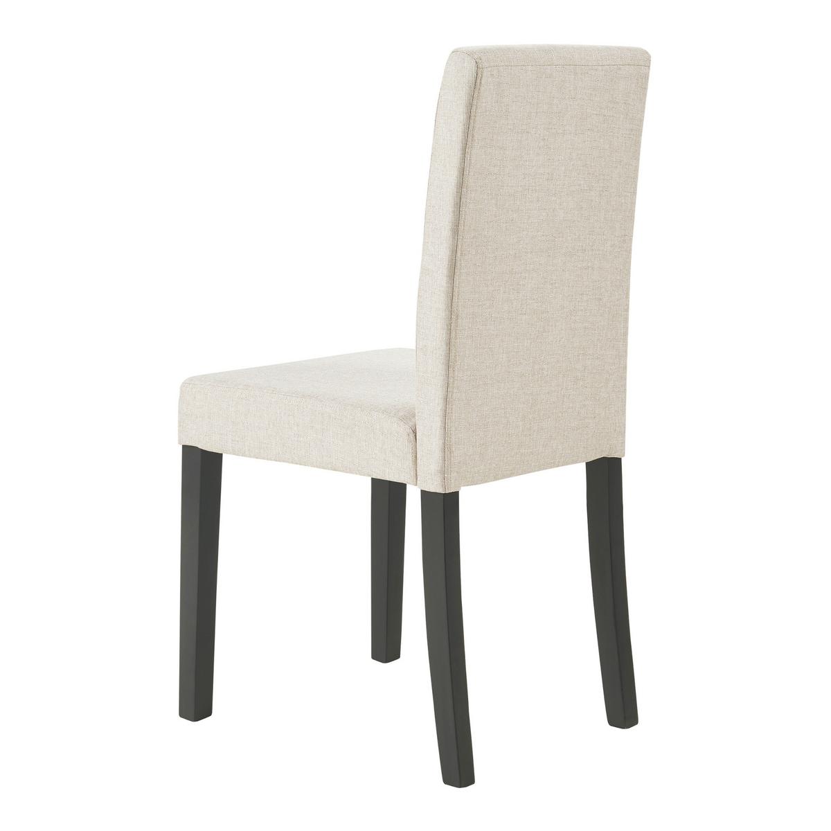 ESSZIMMERSTUHL-SET 2 TLG. Hamburg - Beige/Schwarz, Holz/Textil (43/89/54cm) - [en.casa]
