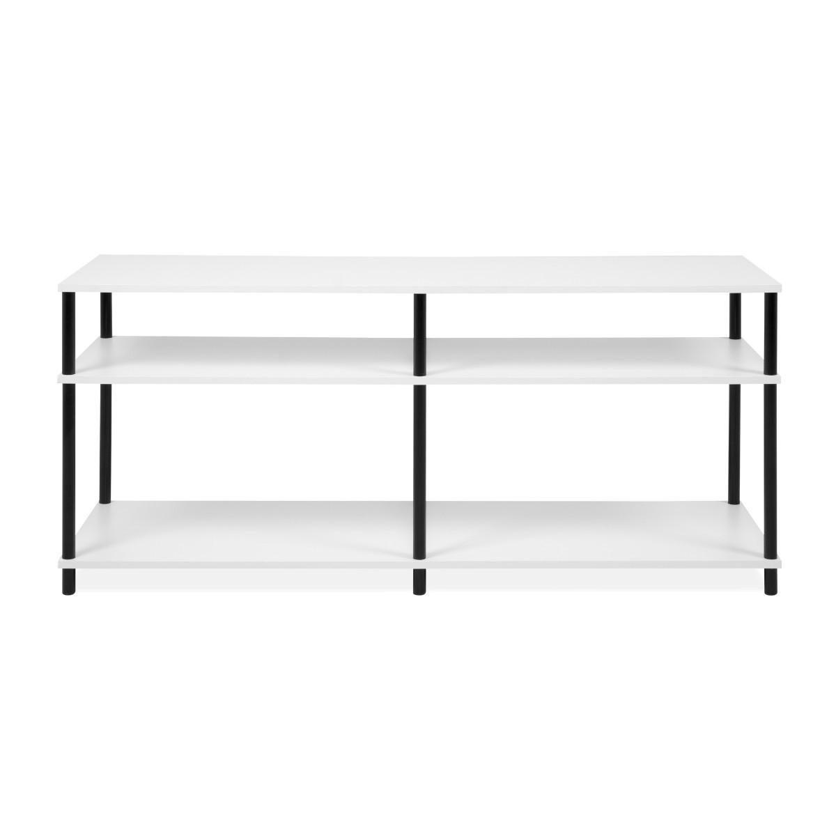 TV-MÖBEL mit 4 offenen Fächern 40/140/60 cm - Weiß, Holzwerkstoff (40/60/42cm) - Calicosy