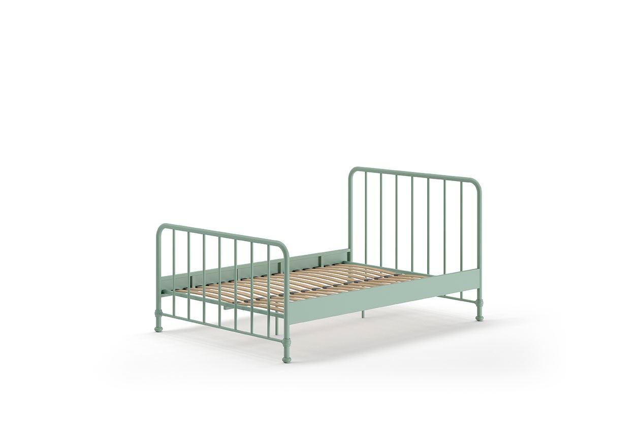 METALLBETT Kay 147x110x207 aus Metall in Grün matt - Grün, Metall (140/200cm) - 58aufmkessel