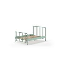 METALLBETT Kay 147x110x207 aus Metall in Grün matt - Grün, Metall (140/200cm) - 58aufmkessel