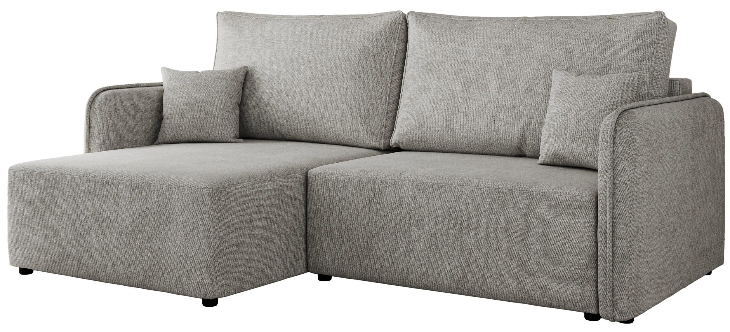 ECKSCHLAFSOFA MESTO L Hellgrau Struktur - links - Hellgrau/Schwarz, Kunststoff/Textil (227/147cm) - MKS