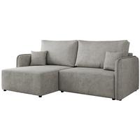 ECKSCHLAFSOFA MESTO L Hellgrau Struktur - links - Hellgrau/Schwarz, Kunststoff/Textil (227/147cm) - MKS