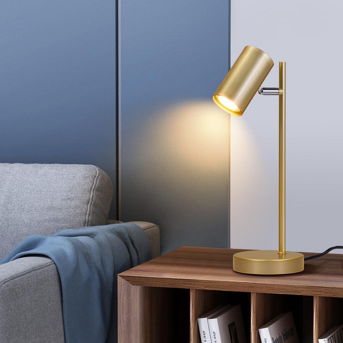 TISCHLAMPE Kian 13/12/35 cm - Goldfarben, Metall (13/12/35cm) - ZMH