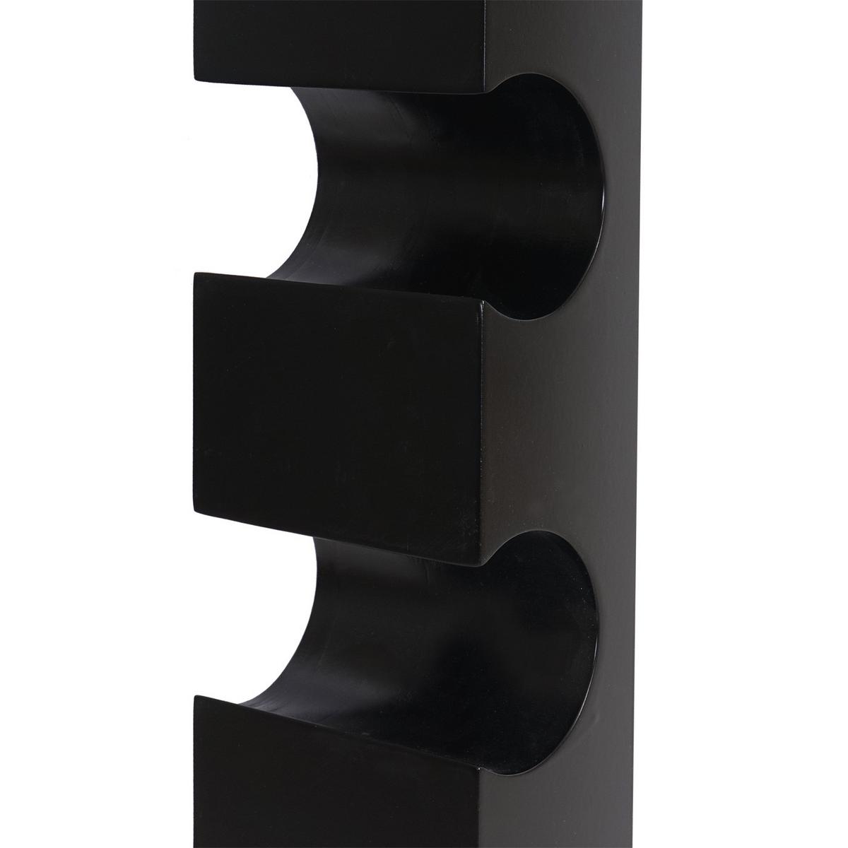 WEINREGAL MILLAU Schwarz - Schwarz, Holzwerkstoff (13/99/9cm) - MCW