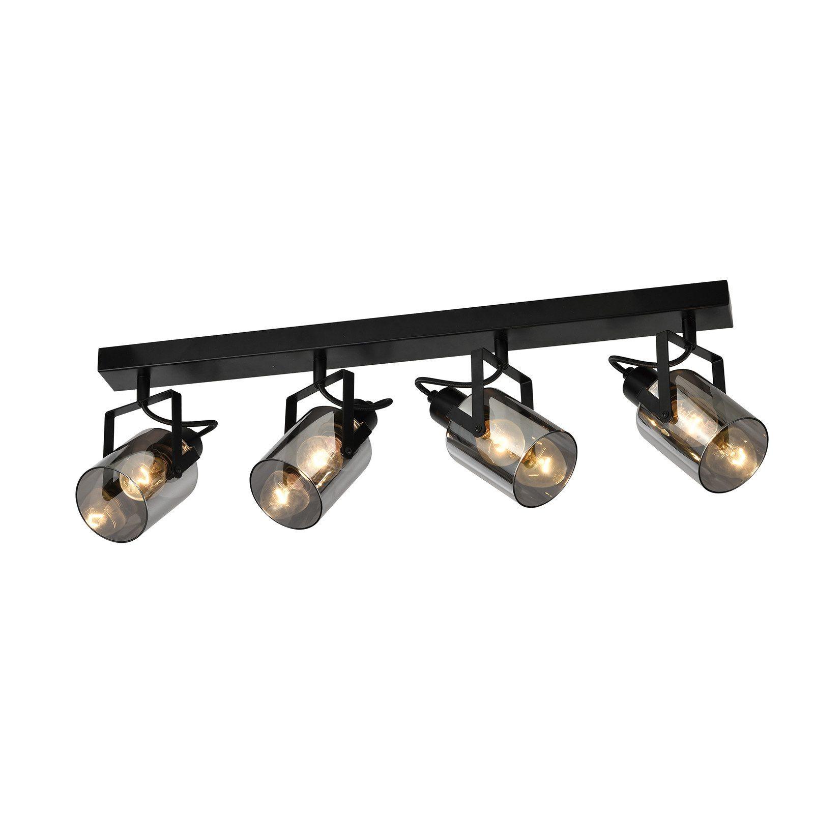 DECKENSTRAHLER Minden 4-flammig 63.5/9.5/18 cm - Schwarz, Metall (63.5/9.5/18cm) - Nettlife