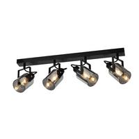 DECKENSTRAHLER Minden 4-flammig 63.5/9.5/18 cm - Schwarz, Metall (63.5/9.5/18cm) - Nettlife