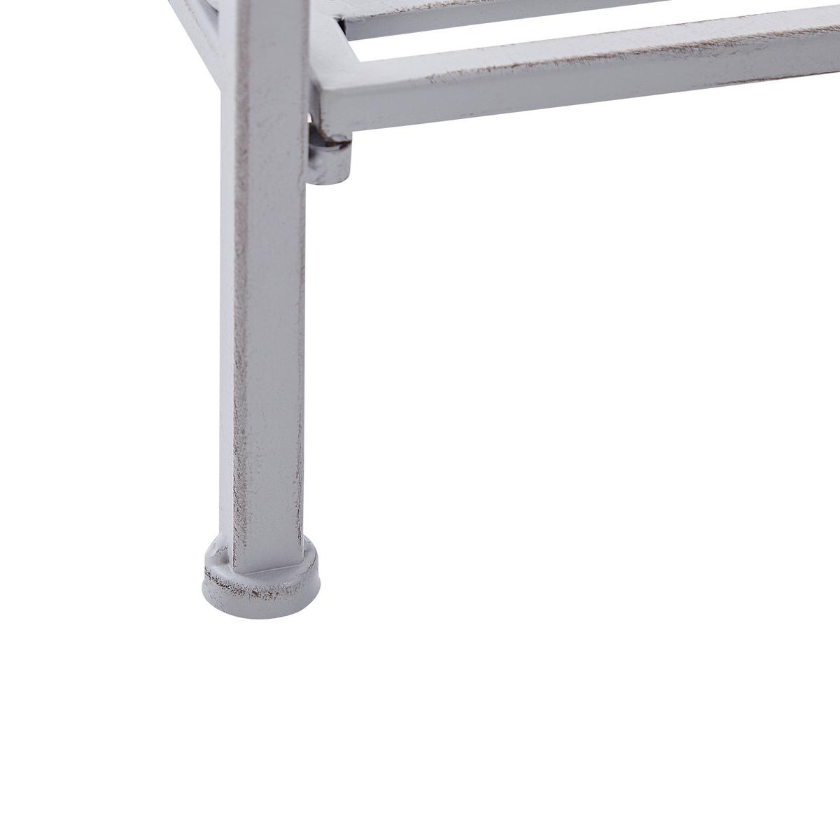BADREGAL Metall Antik Optik grau 4 Fächer klappbar Valdivia - Grau, Metall (40/166/27cm) - Beliani