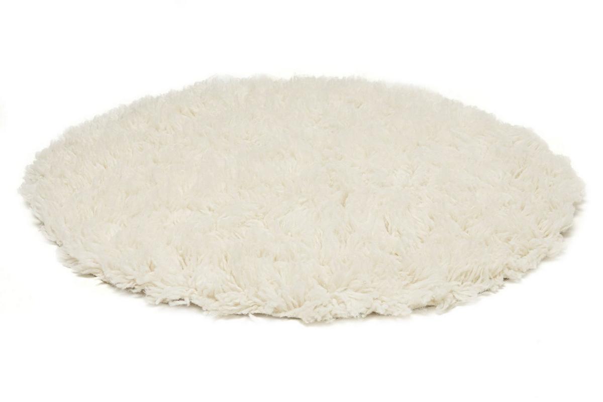 TEPPICH Super Flokati 1400 Naturwollshaggy 125x125 cm - Champagner, Textil (125/125cm) - Rug and Roll