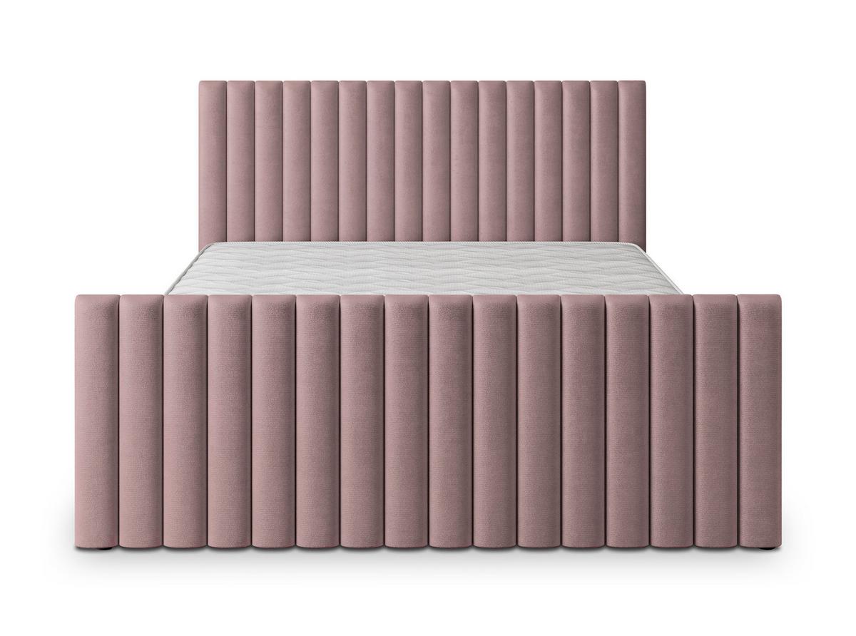 POLSTERBETT CANOVA K 120x200 cm mit Bettkästen - Rosa - Rosa, Holz/Textil - MASSENO