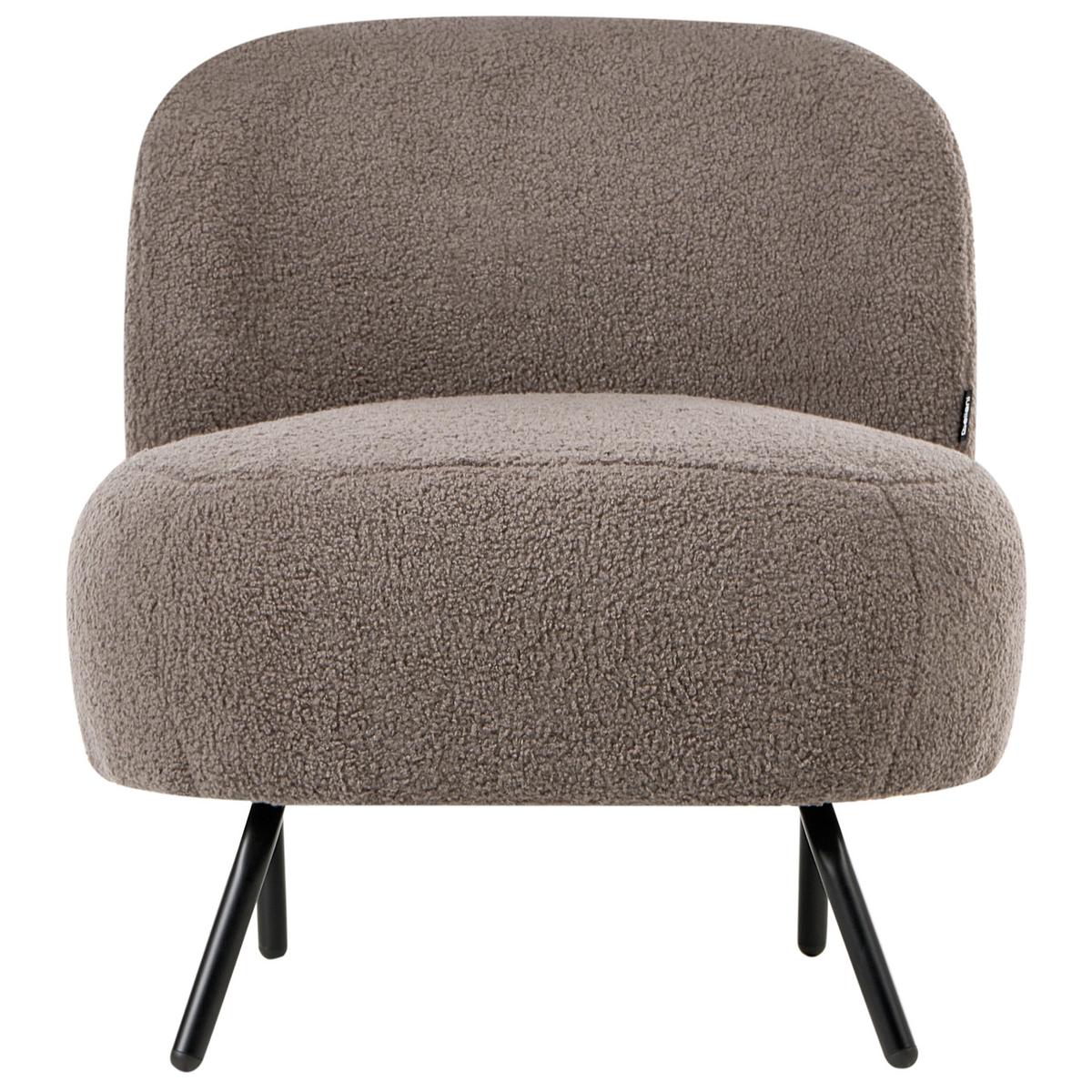 SESSEL Bouclé Taupe Kumla - Taupe, Textil (62/67/70cm) - Beliani