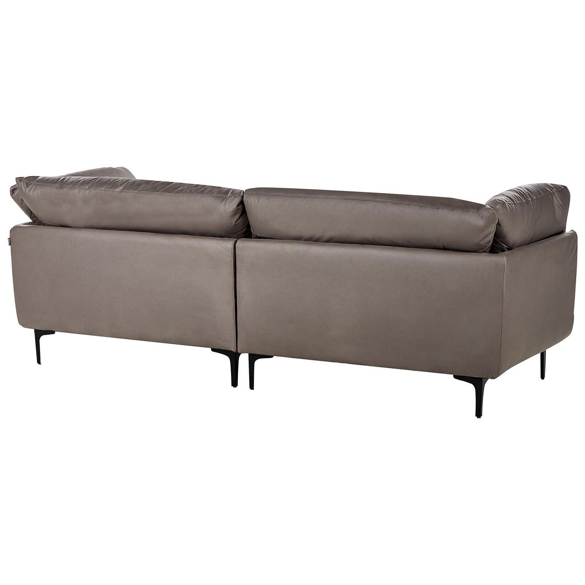 3-SITZER-SOFA Stoff Braun Revsnes - Braun, Textil (242/86/81cm) - Beliani