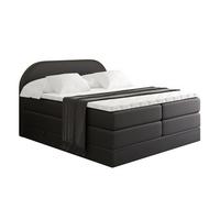 BOXSPRINGBETT mit Matratze und Lattenrost - NOX KING-120x200 - Schwarz - Schwarz, Holzwerkstoff (120/200cm) - ALTDECOR
