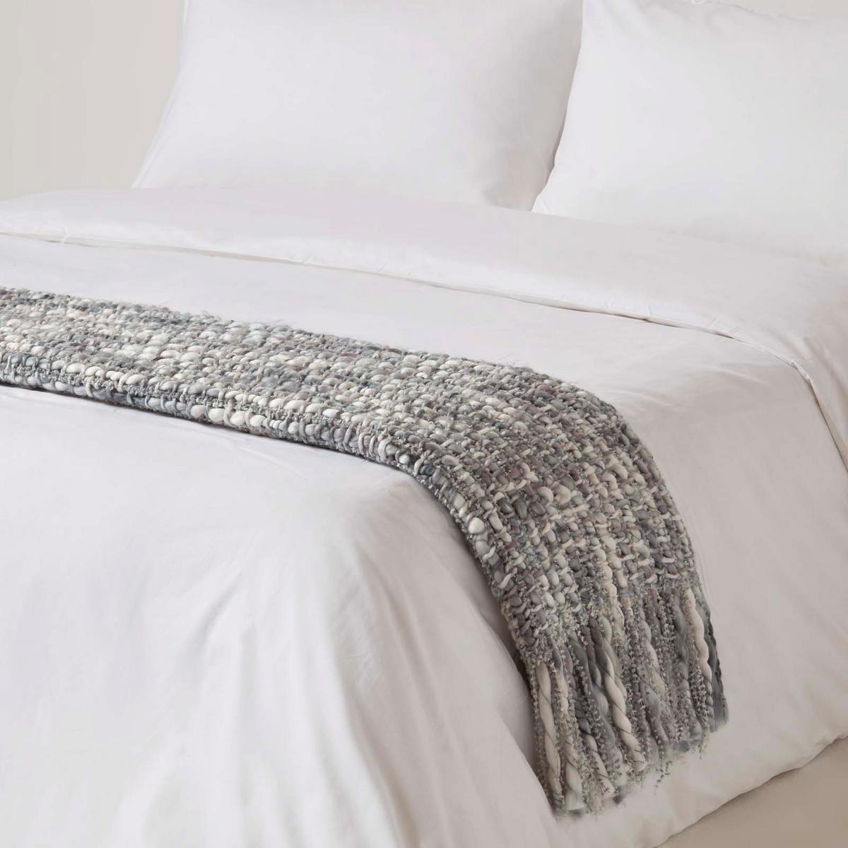 PLAID Ophelia 125/150 cm, meliert - Grau, Textil (125/150cm) - Homescapes