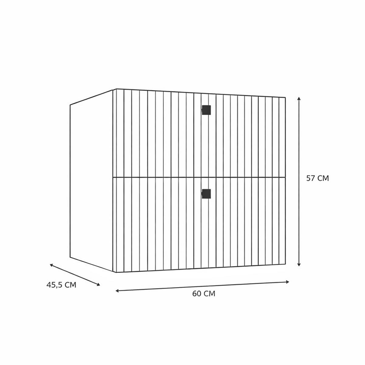 WASCHBECKENUNTERSCHRANK Kaschmir 60/57/46 - Kaschmir, Holzwerkstoff (60/57/46cm) - RAUMHIRSCH FURNITURE