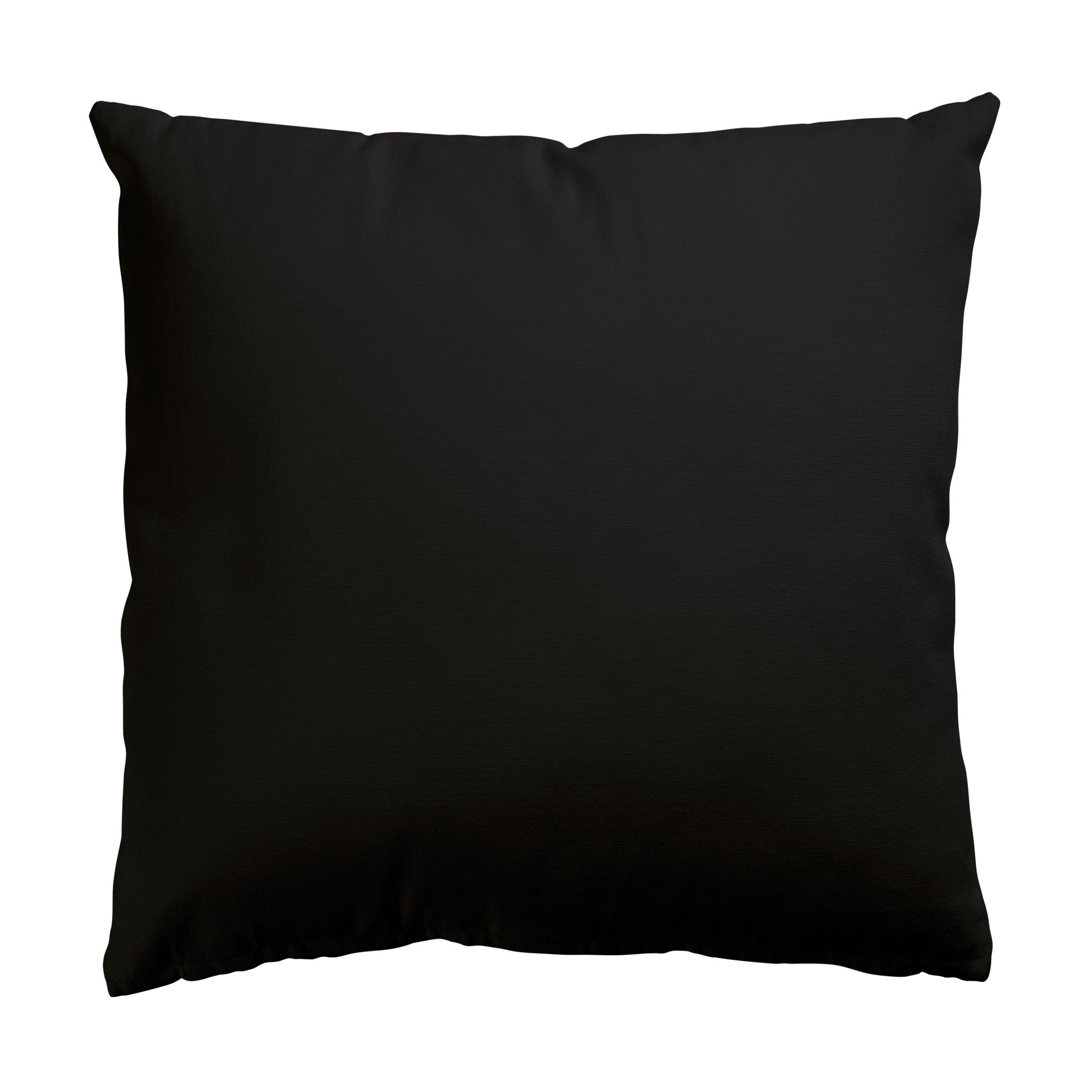DEKOKISSEN Tiefschwarz 40/40 cm - Schwarz, Textil (40/40/10cm) - Bilderwelten