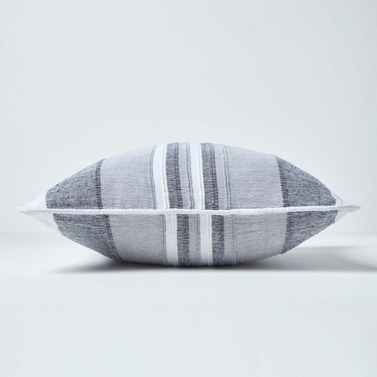 KISSENHÜLLE Morocco Stripe 60/60 cm, 100% Baumwolle - Hellgrau, Textil (60/60cm) - Homescapes