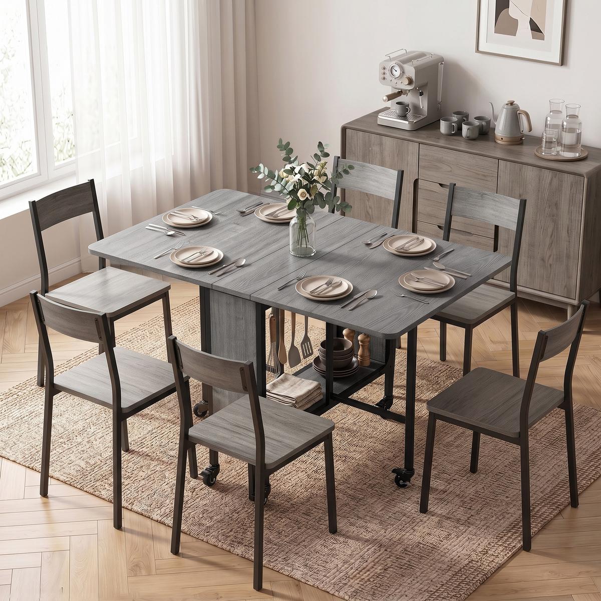 ESSTISCH Xylos 130/80/74 cm - Grau, Holz (130/80/74cm) - ZMH