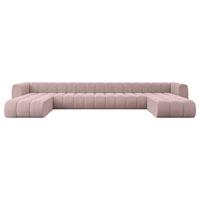 WOHNLANDSCHAFT modulares Sofa Joren-U3 - 501x177x70 cm Rosa - Rosa, Holzwerkstoff/Textil (501/70/177cm) - ALTDECOR