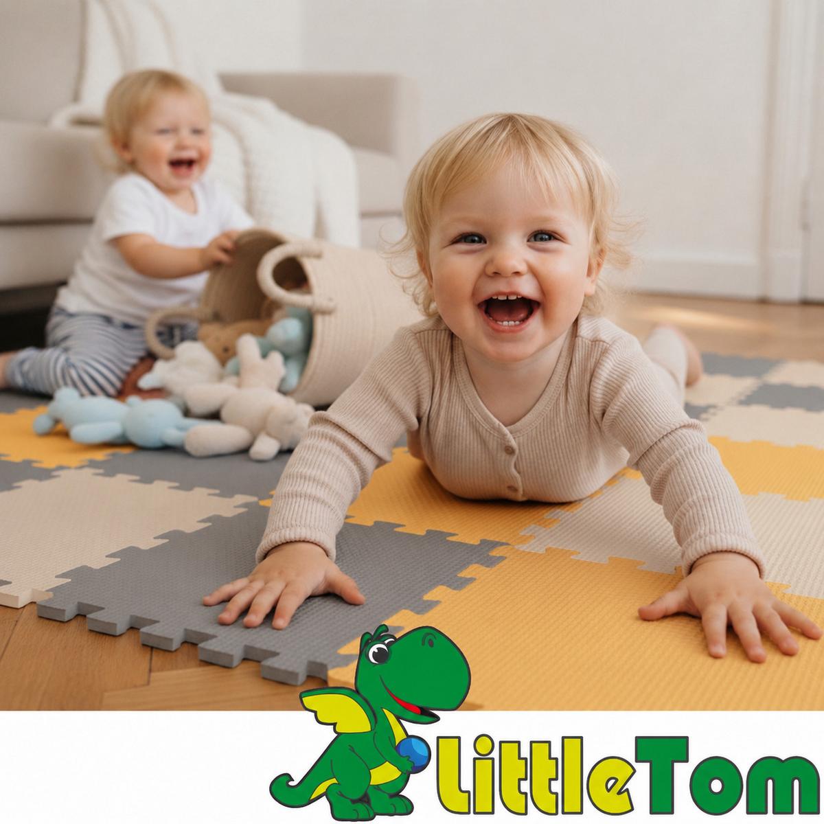 SPIELMATTE ab Null - 270/90 cm Puzzlematte Grau - Multicolor, Kunststoff (30/30cm) - Littletom
