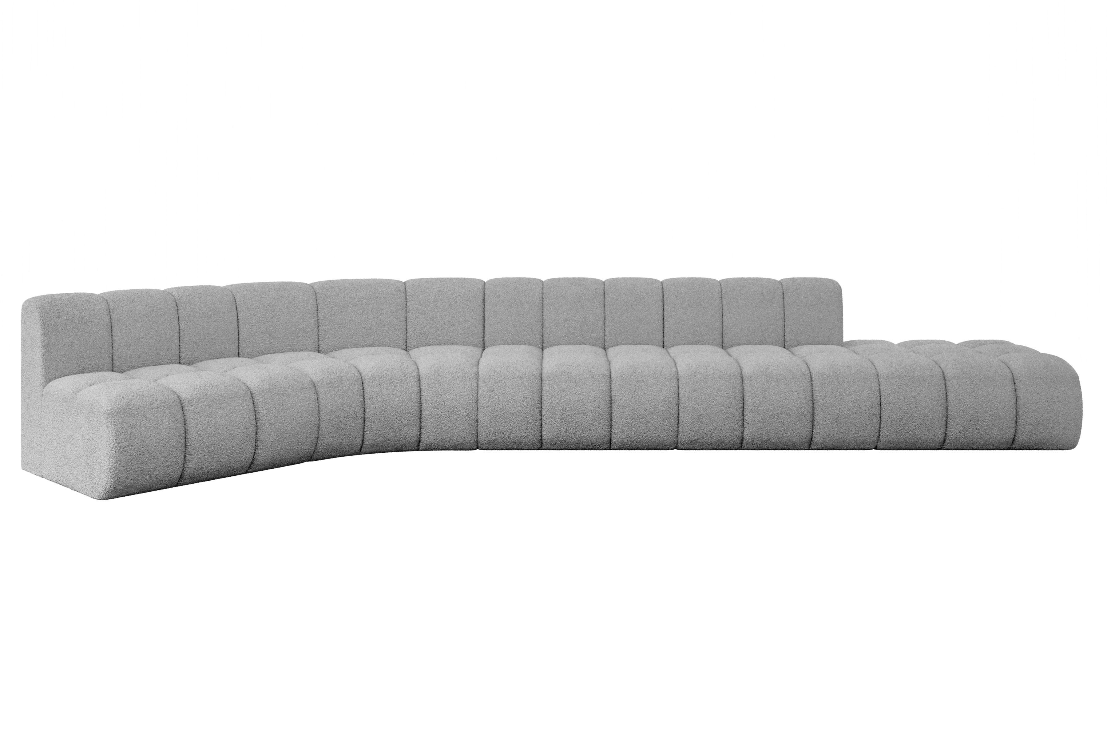 ECKSOFA modulares Sofa Brilo-L2 - 471x174x70 cm Hellgrau - Hellgrau, Holzwerkstoff/Textil (471/174cm) - ALTDECOR