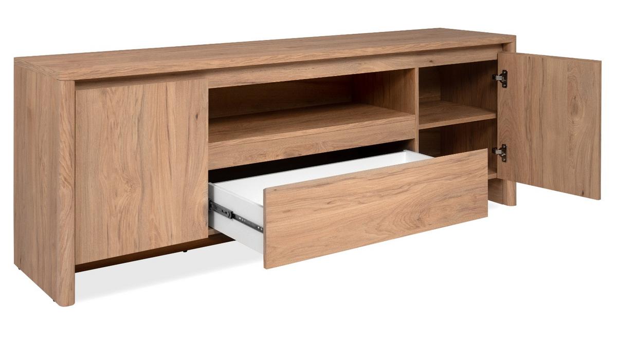 TV-LOWBOARD Hickory Walnuss 164 x 59 cm, TV Unterteil in modernem Design - Walnussfarben, Holzwerkstoff (163.5/59/40cm) - Furn.Design