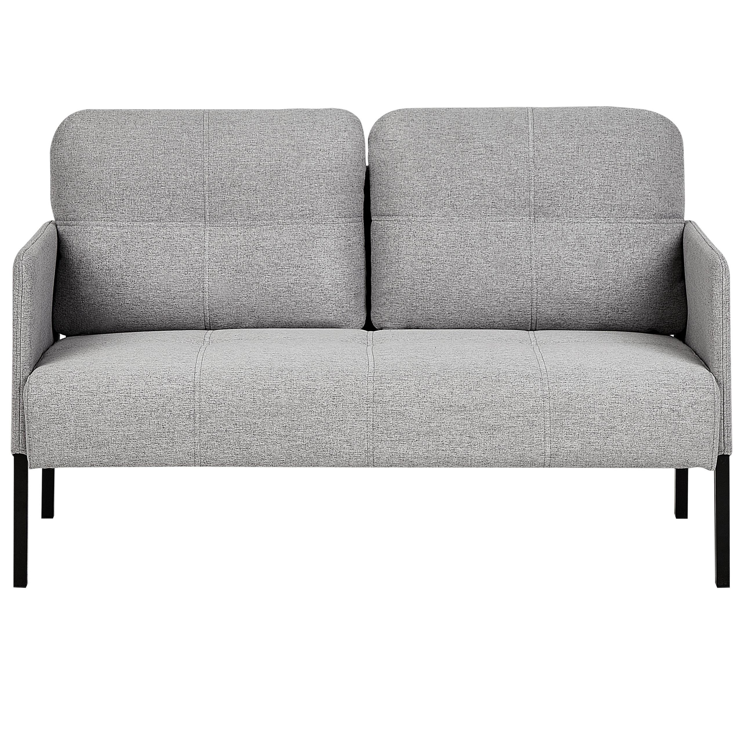 2-SITZER-SOFA grau Lahti - Schwarz/Grau, Textil (124/70/70cm) - Beliani