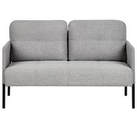 2-SITZER-SOFA grau Lahti - Schwarz/Grau, Textil (124/70/70cm) - Beliani
